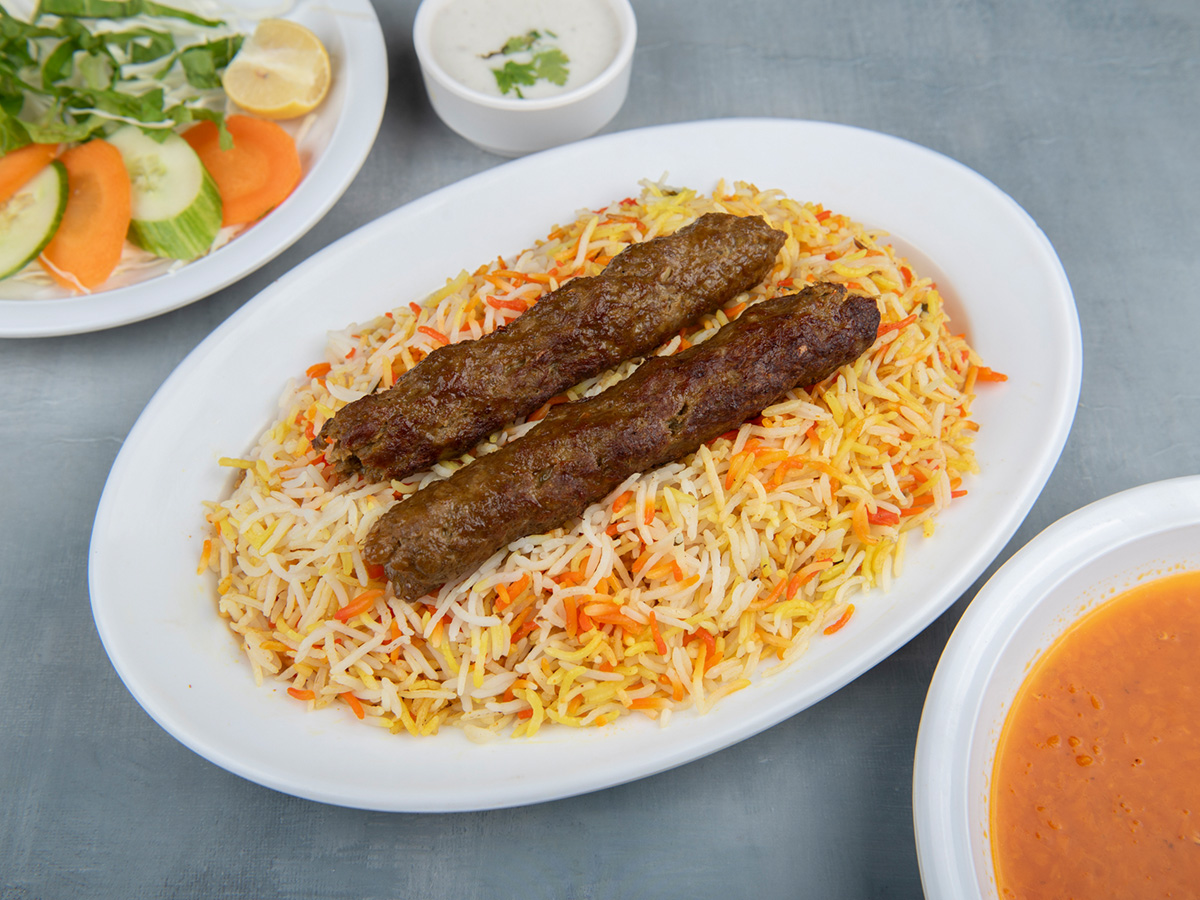 Beef Seekh Kabab Biryani